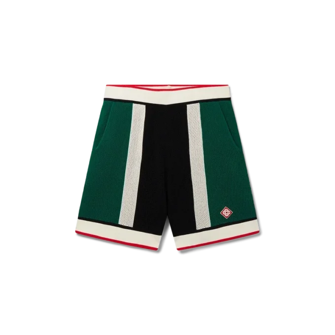 Gestreifte Mesh-Shorts Gestreifte Mesh-Shorts