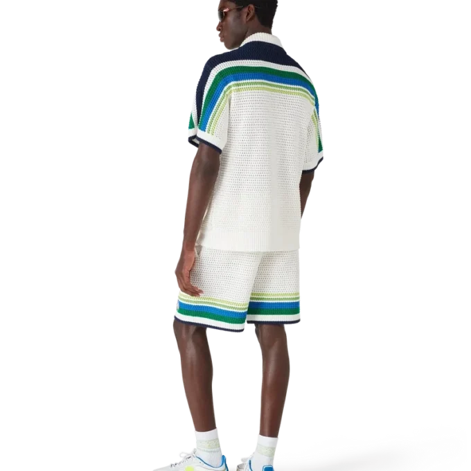 Gestreifte Strick-Shorts Gestreifte Strick-Shorts