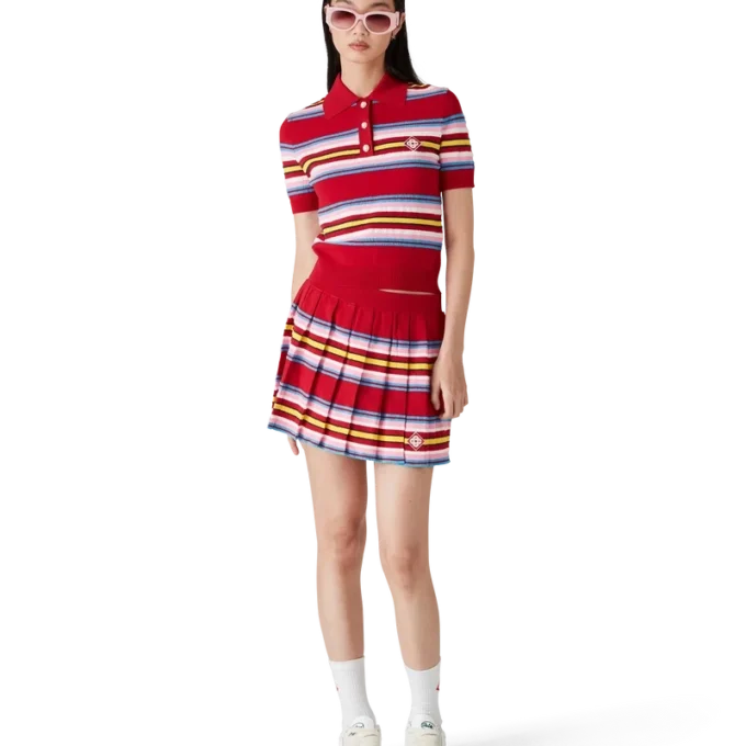 Gestreifter Faltenrock