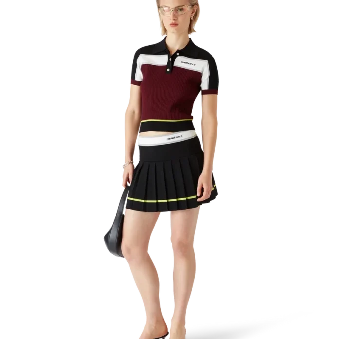 Gestreifter Faltenrock