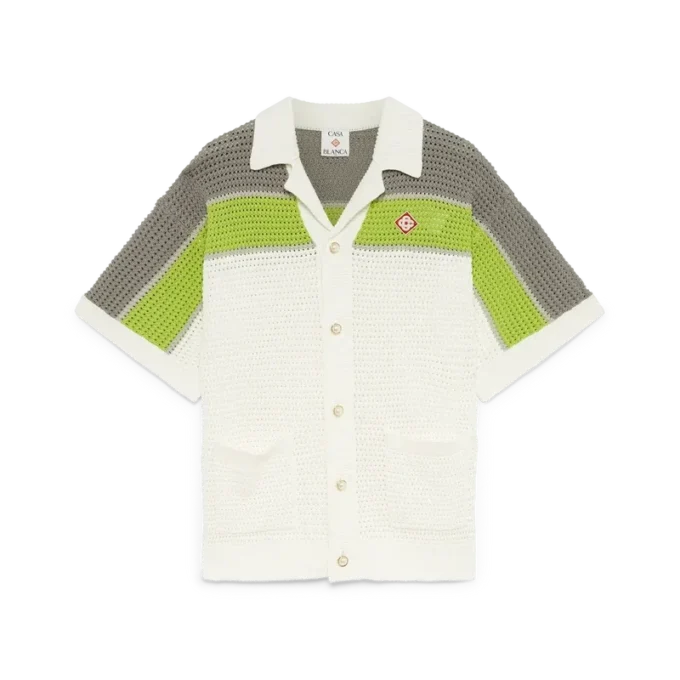 Gestreiftes Häkelhemd Gestreiftes Häkelhemd