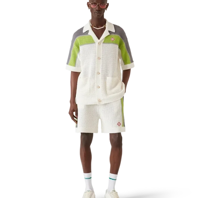 Gestreiftes Häkelhemd Gestreiftes Häkelhemd