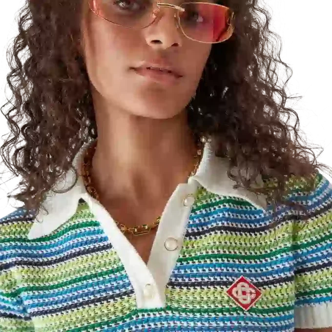 Gestreiftes Kurzarm-Poloshirt