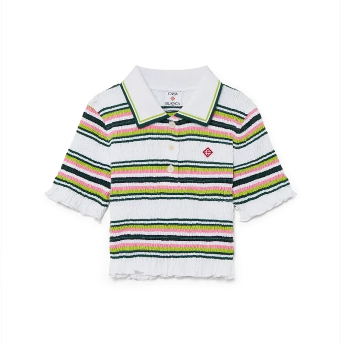 Gestreiftes, kurzes Poloshirt Gestreiftes, kurzes Poloshirt