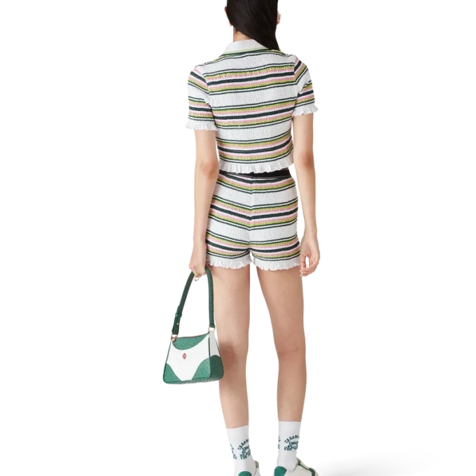 Gestreiftes, kurzes Poloshirt Gestreiftes, kurzes Poloshirt