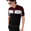 Gestreiftes Merino-Strick-Poloshirt