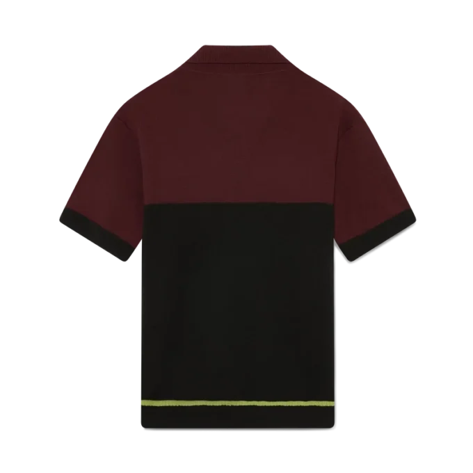 Gestreiftes Merino-Strick-Poloshirt