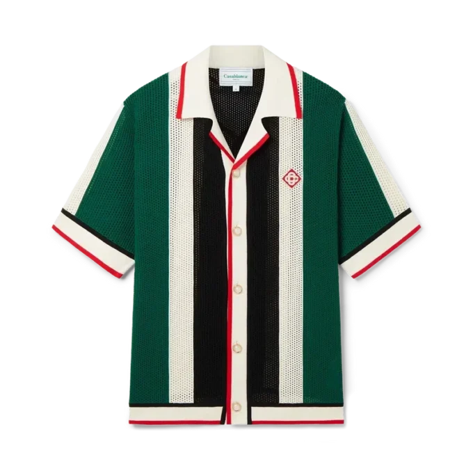 Gestreiftes Mesh-Hemd