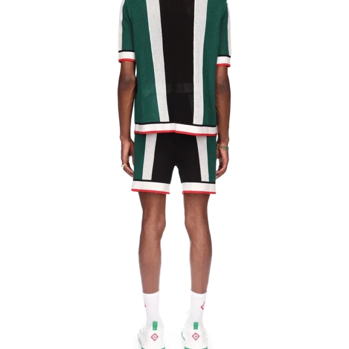 Gestreiftes Mesh-Hemd