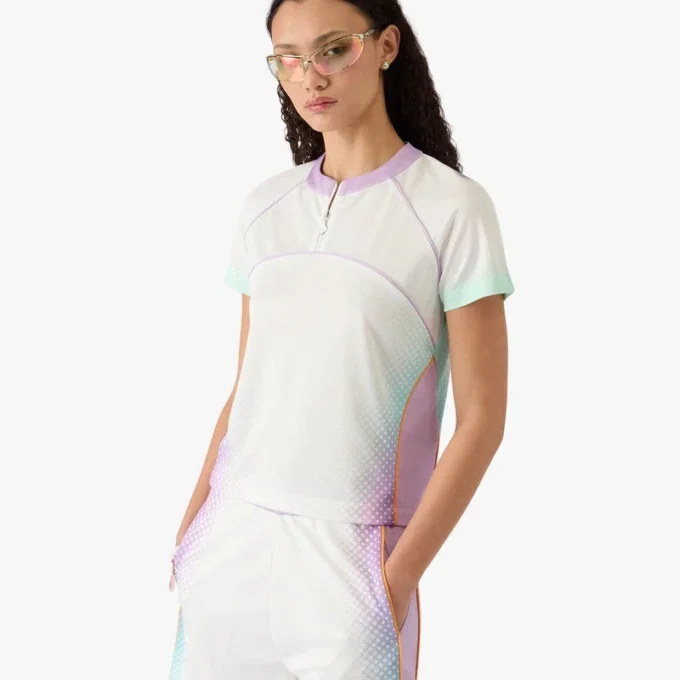 Glass Gradient Kurzarm-Fußball-Mesh-Hemd Glass Gradient Kurzarm-Fußball-Mesh-Hemd