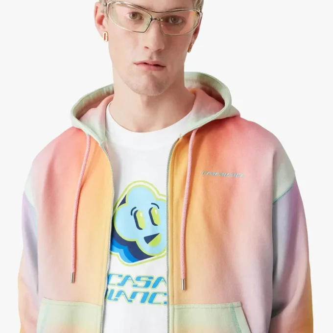 Glass Kapuzen-Sweatshirt mit Reißverschluss