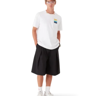 Gradient Square Kurzarm-Shorts-T-Shirt