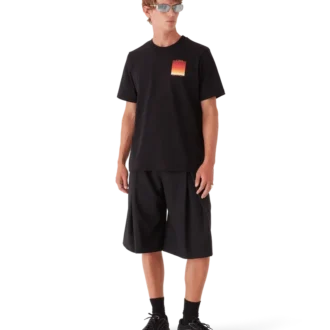 Gradient Square Kurzarm-Shorts-T-Shirt