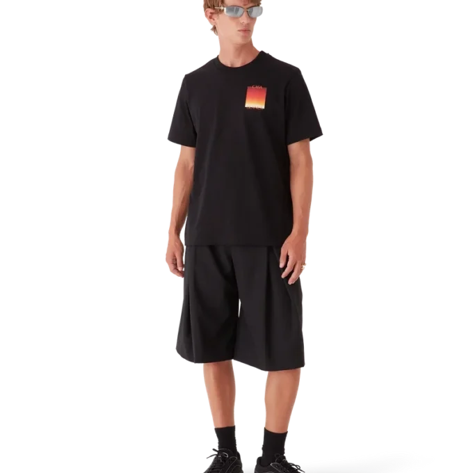 Gradient Square Kurzarm-Shorts-T-Shirt