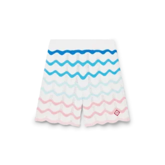 Gradient Wave Crochet Shorts