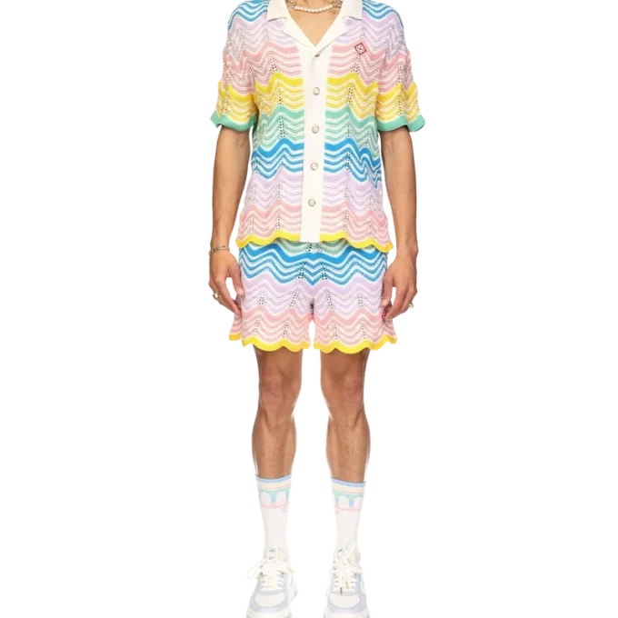 Gradient Wave Strickhemd Gradient Wave Strickhemd