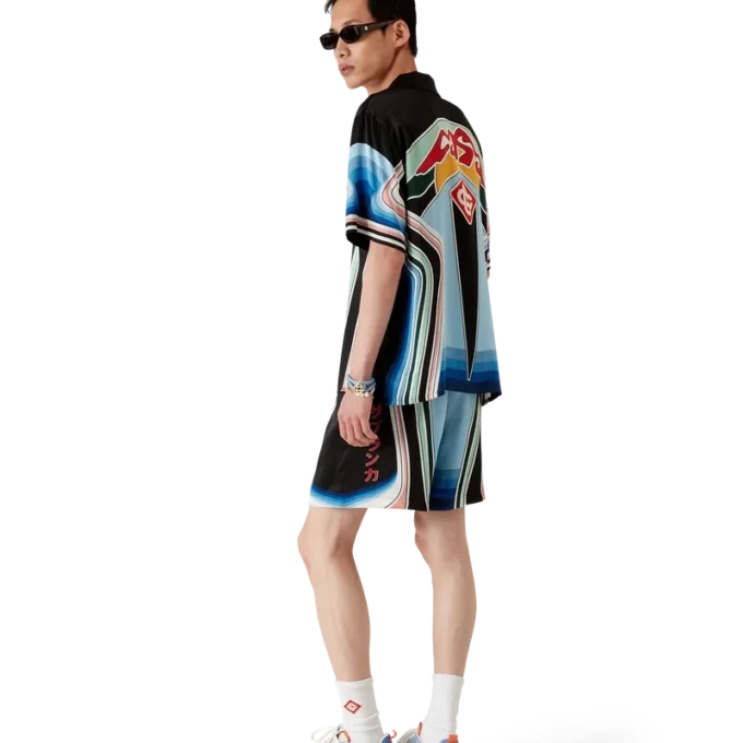 Graphic Mountain Seidenshorts