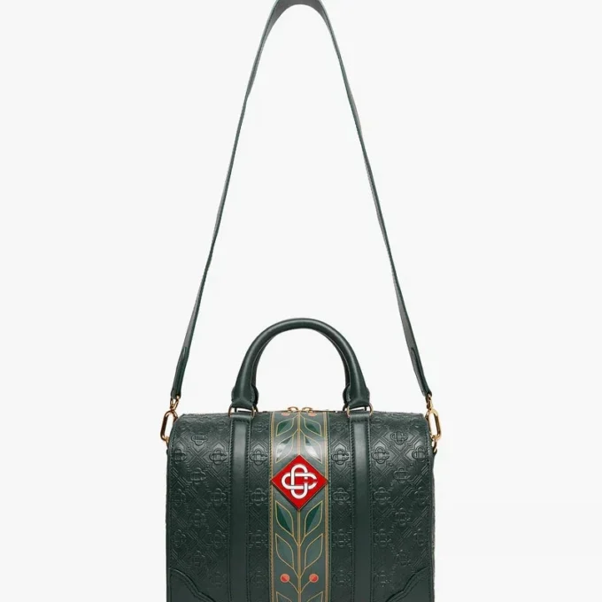 Grüne Mini-Monogram-Wochenendtasche