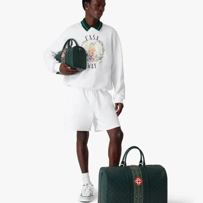 Grüne Monogram-Wochenendtasche