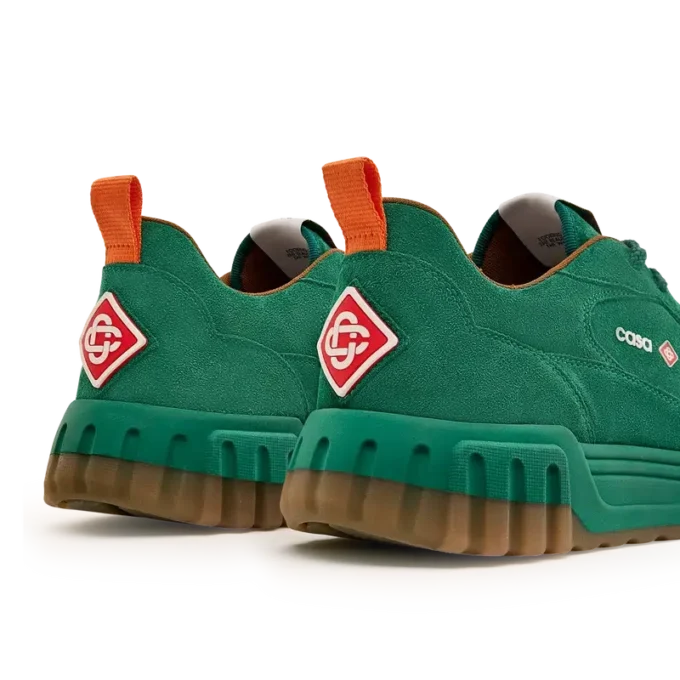 Grüner Court-Sneaker aus Wildleder für Herren Grüner Court-Sneaker aus Wildleder für Herren