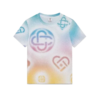 Halftone Logo Fitted Kurzarm-T-Shirt