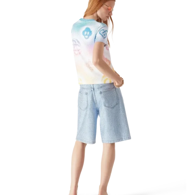 Halftone Logo Fitted Kurzarm-T-Shirt Halftone Logo Fitted Kurzarm-T-Shirt