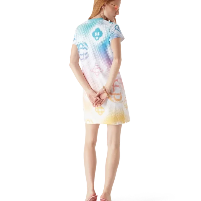 Halftone Logo T-Shirt-Kleid