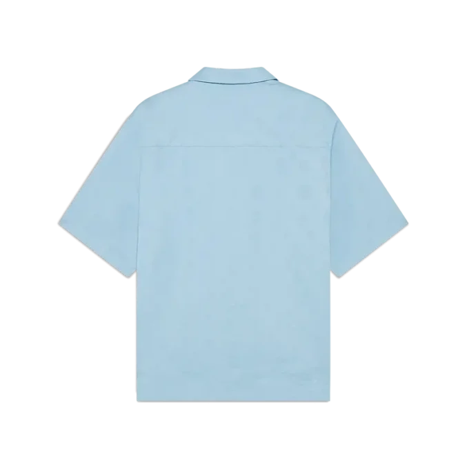 Hellblaues Monogramm-Kurzarmhemd