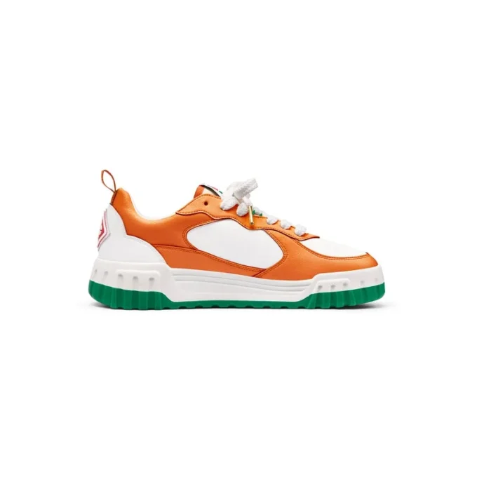 Herren Court Sneakers in Orange und Weiß