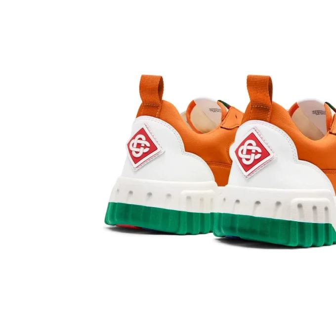 Herren Court Sneakers in Orange und Weiß