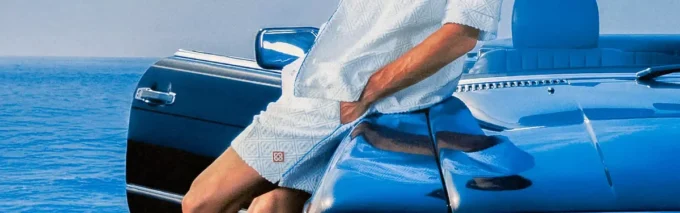 Tennis Stripe Frottee-Hemd