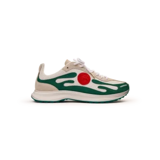 Weiß-grüner Stade-Sneaker für Damen