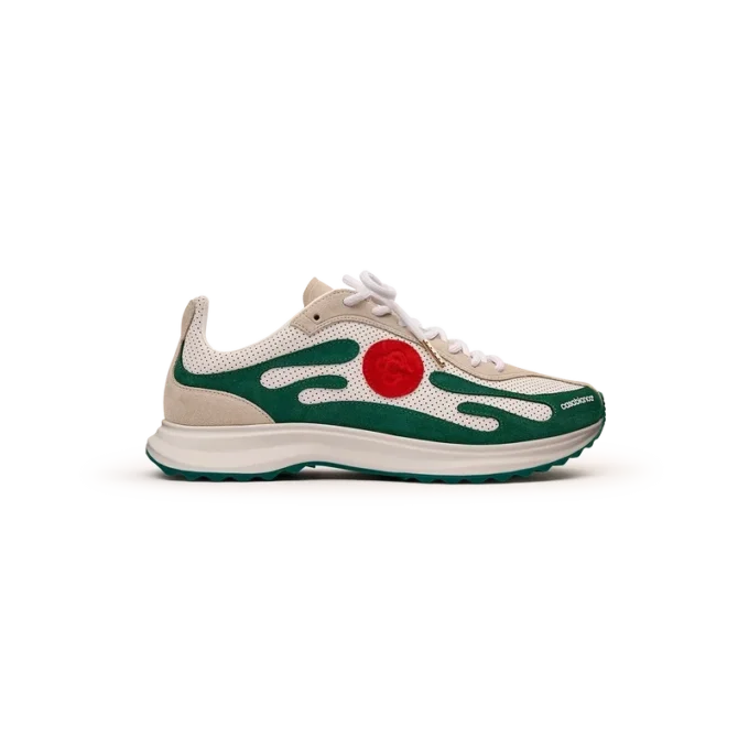 Weiß-grüner Stade-Sneaker für Damen Weiß-grüner Stade-Sneaker für Damen