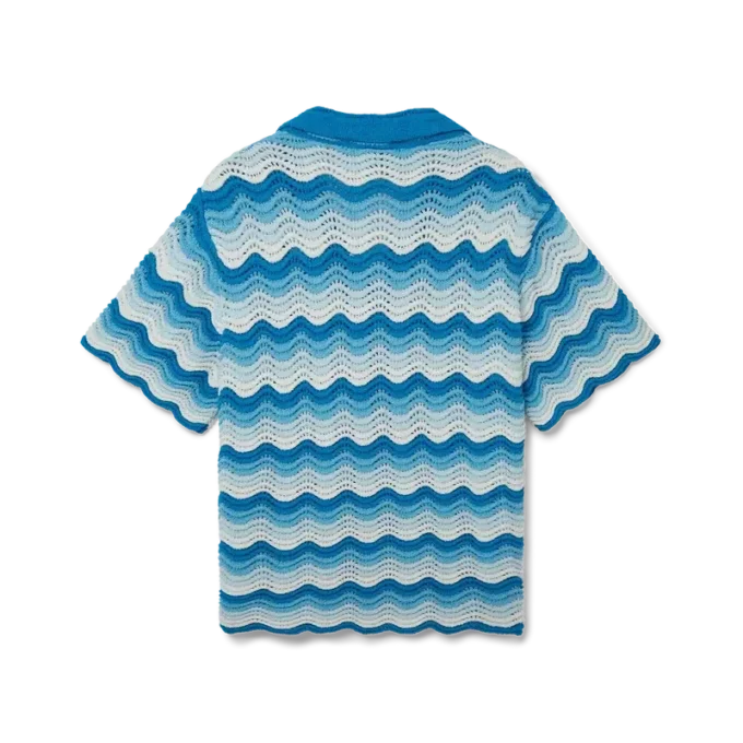 Häkelhemd mit wellenförmigem Farbverlauf
