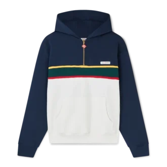 Hoodie mit Viertelreißverschluss und Farbblock-Design
