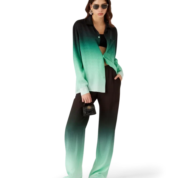 Hose aus Jacquard mit Farbverlauf