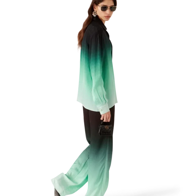 Hose aus Jacquard mit Farbverlauf