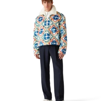 Jacquard-Kunstfelljacke