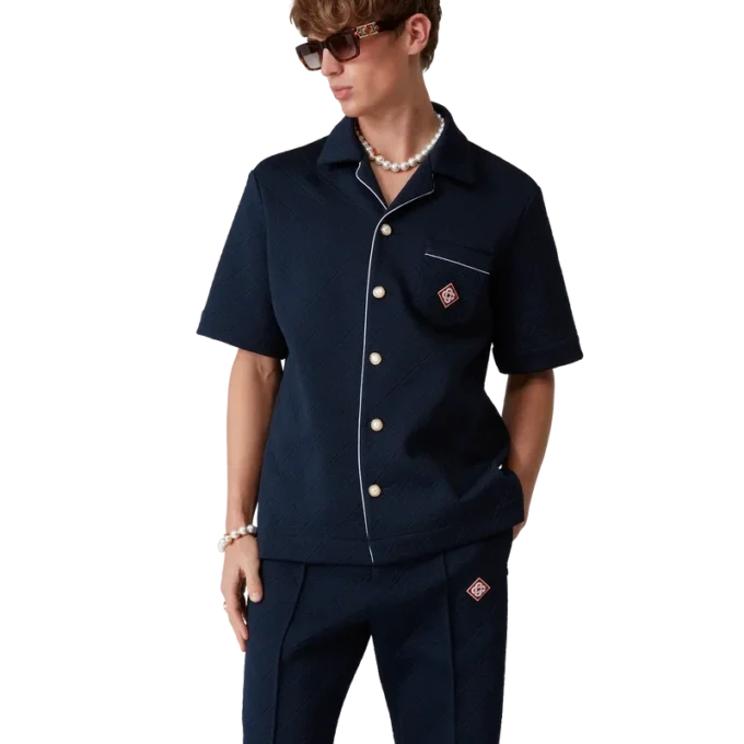 Jacquard-Monogramm-Hemd