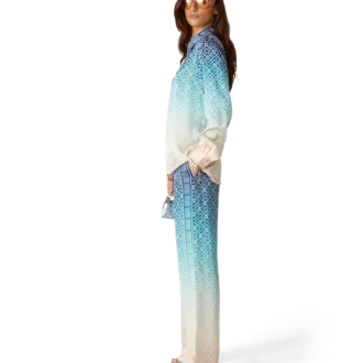 Jacquard-Seiden-Hose mit Farbverlauf