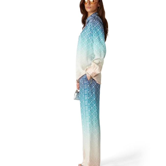 Jacquard-Seiden-Hose mit Farbverlauf Jacquard-Seiden-Hose mit Farbverlauf