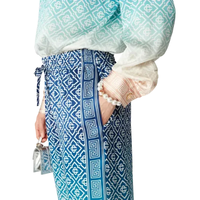 Jacquard-Seiden-Hose mit Farbverlauf Jacquard-Seiden-Hose mit Farbverlauf