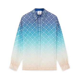 Jacquard-Seidenhemd mit Farbverlauf Jacquard-Seidenhemd mit Farbverlauf