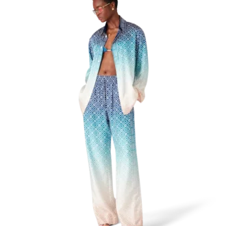 Jacquard-Seidenhemd mit Farbverlauf Jacquard-Seidenhemd mit Farbverlauf