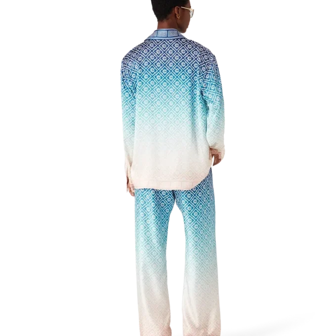 Jacquard-Seidenhemd mit Farbverlauf Jacquard-Seidenhemd mit Farbverlauf