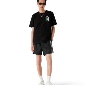 Jacquard-Shorts mit Monogramm-Streifen