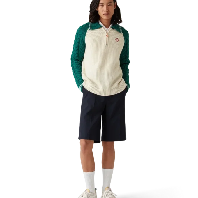 Kaschmir-Pullover mit Zopfmuster