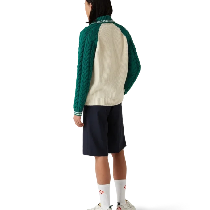 Kaschmir-Pullover mit Zopfmuster