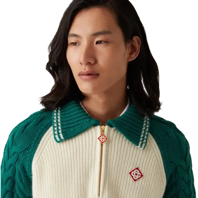 Kaschmir-Pullover mit Zopfmuster