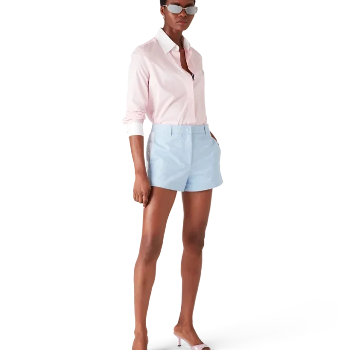 Kristall-Hemd mit kurzen Ärmeln